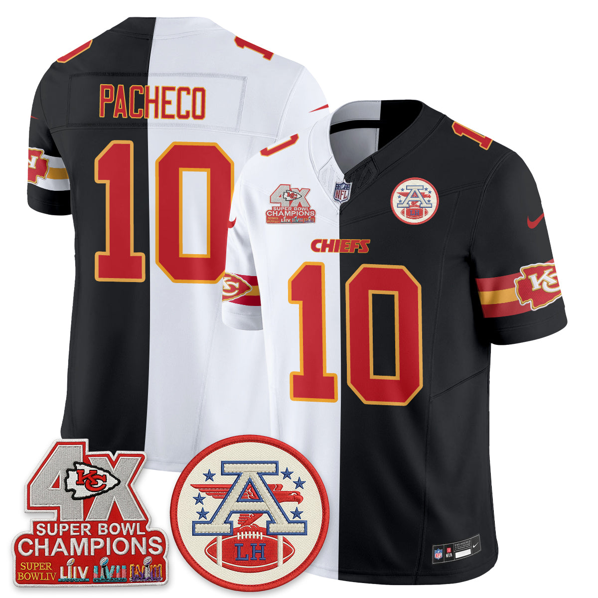 Kansas City Chiefs Split Edition Vapor Jersey - Stitched