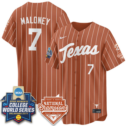 TEX Softball 2026 World Series (WCWS) Vapor Premier Limited Jersey - B2B Champs - Stitched