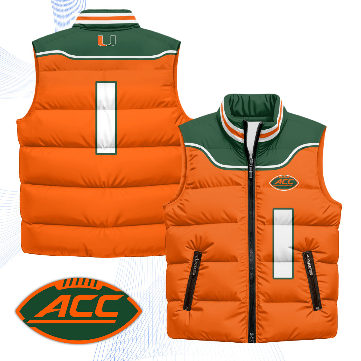MIA 2001 Throwback Puffer Vest - Printed