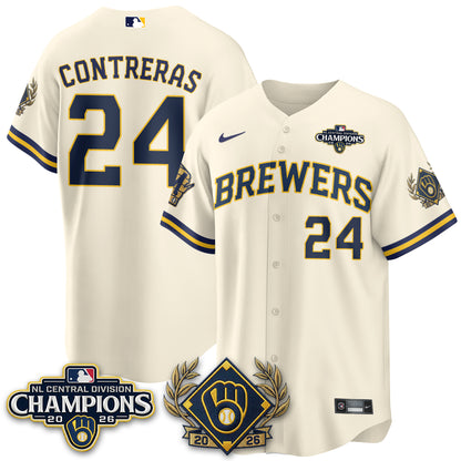 Milwaukee Brewers 2026 NL Division Champs Vapor Jersey - Stitched
