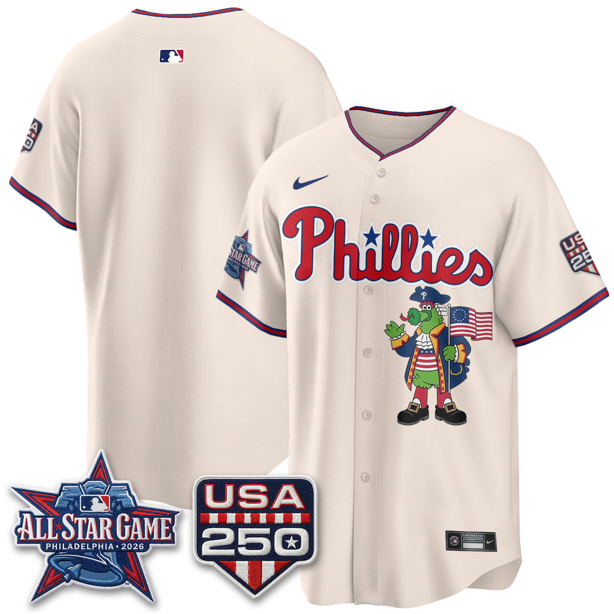 Philadelphia Phillies 2026 All Star Phanatic Edition Vapor Jersey - Stitched