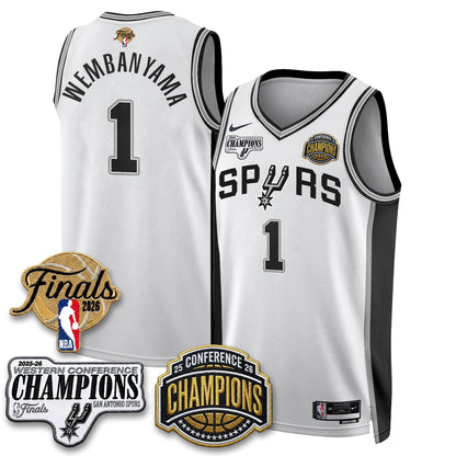 SAS 2026 NBA Western Conference Champions Vapor Jersey V3 - Stitched