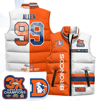 DEN "Mile High" Puffer Vest - Printed