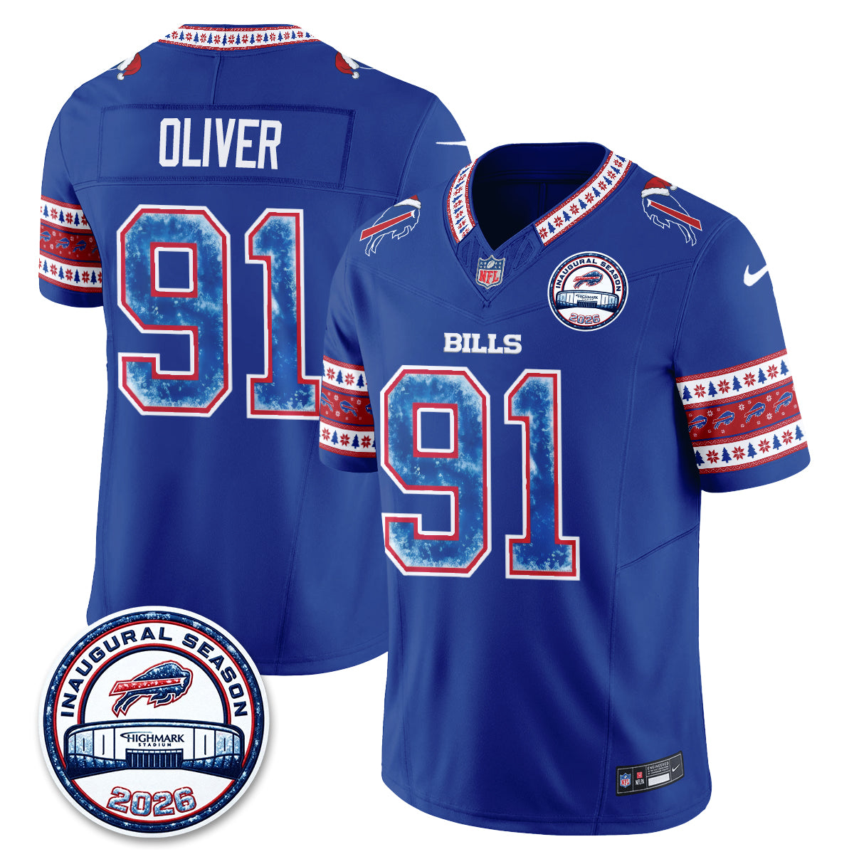 BUF Xmas Edition Vapor Jersey - Stitched