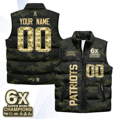 NE 2026 Salute to Service Custom Puffer Vest - Printed