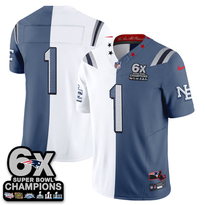 New England Patriots Rivalries Split Edition Vapor Jersey - Stitched