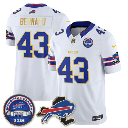 Buffalo Bills 2026 Gold Trim Edition Vapor Jersey - Stitched