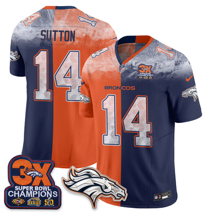 Denver Broncos Mile High Split Edition Vapor Jersey - Stitched