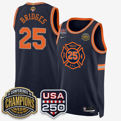 New York Knicks 2026 NBA Eastern Conference Champions City Edition Jersey V2- Stitched