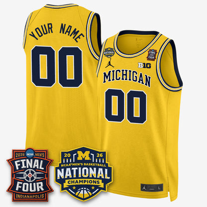 MICH 2026 NCAA Basketball Champions Limited Custom Jersey - All Stitched