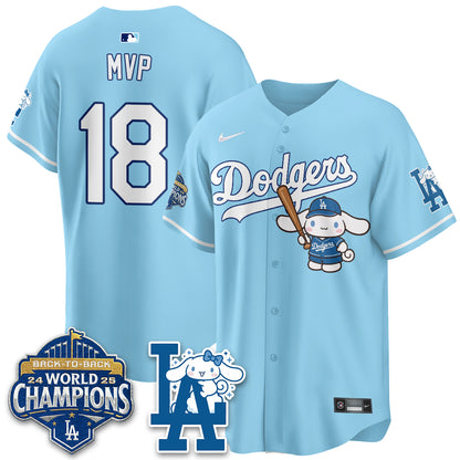 Los Angeles Dodgers Cinnamoroll Edition Vapor Jersey - Stitched