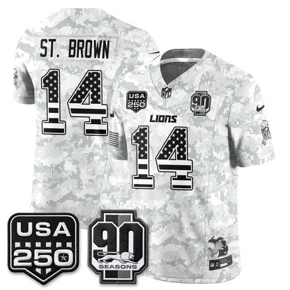 Detroit Lions 2026 Salute to Service Vapor Jersey - Stitched