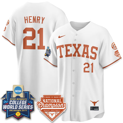 TEX Softball 2026 World Series (WCWS) Vapor Premier Limited Jersey - B2B Champs - Stitched