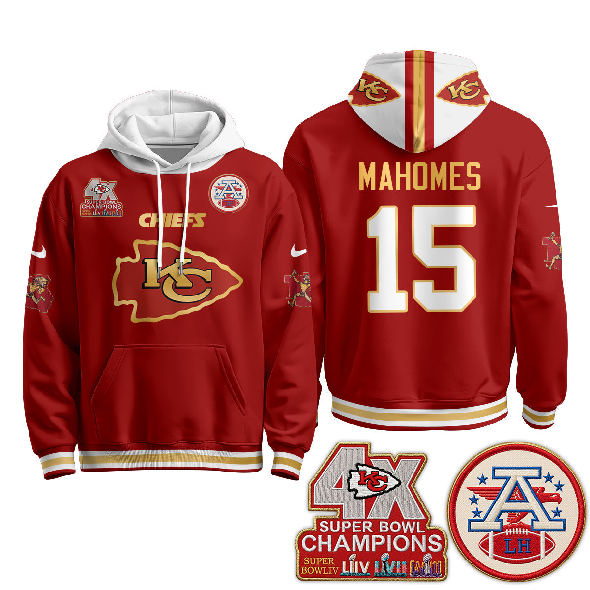 KC 4X Champs Gold Edition Fleece Hoodie - Printed