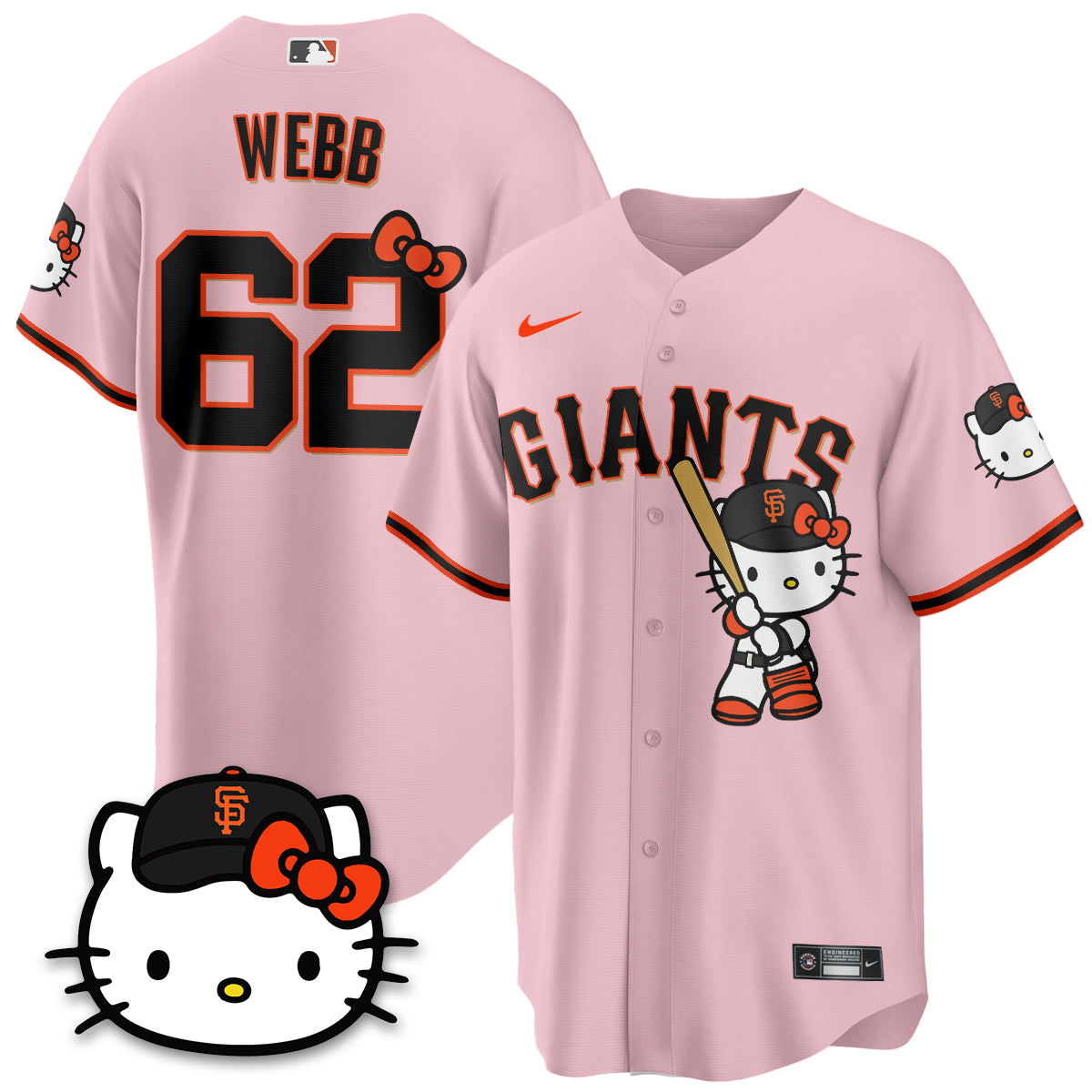 San Francisco Giants x Meow KT Vapor Jersey - Stitched