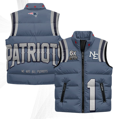 NE Rivalries Puffer Vest - Printed