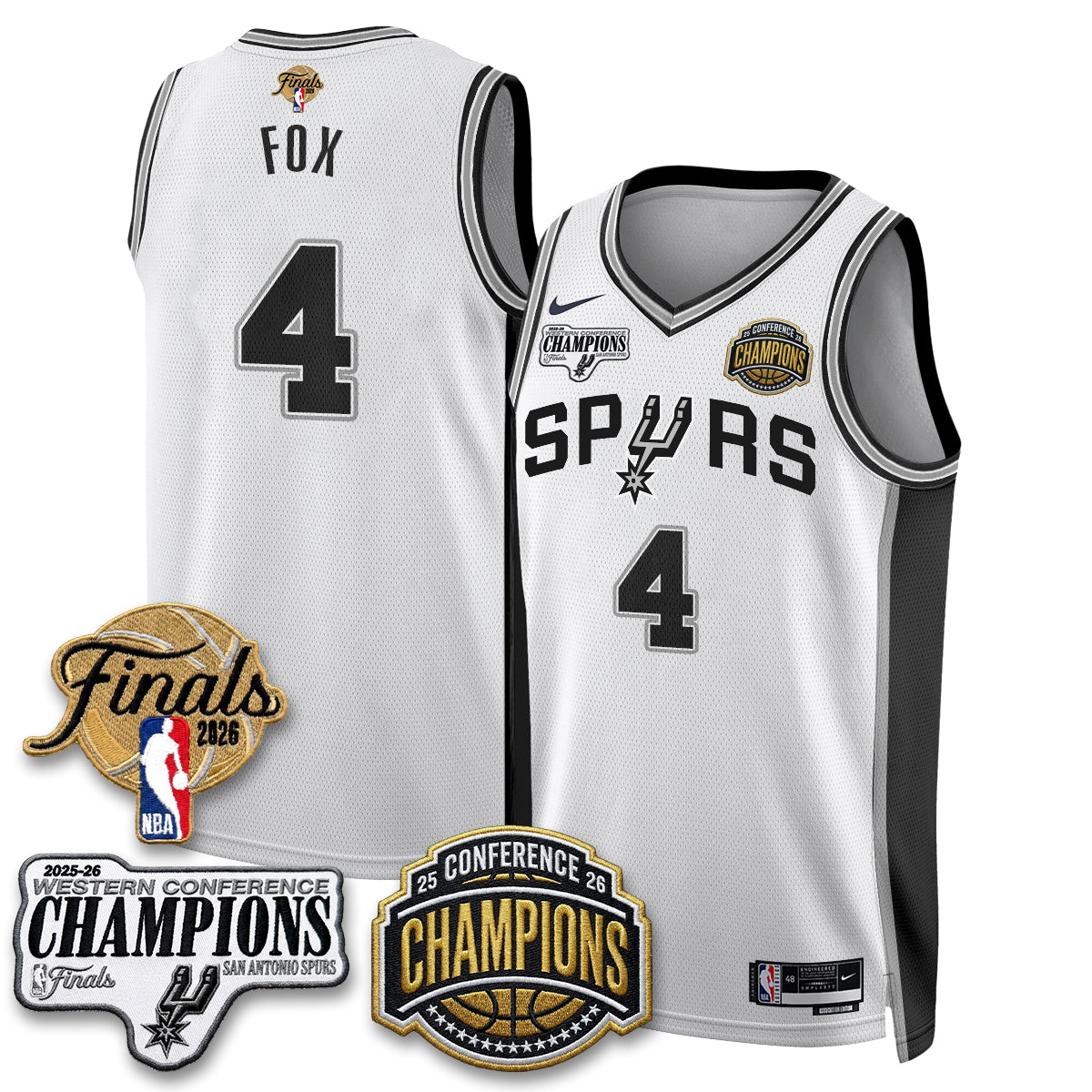 SAS 2026 NBA Western Conference Champions Vapor Jersey V3 - Stitched