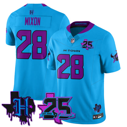HOU 25th Seasons in 2026 DJ Screw Vapor Limited Jersey - All Stitched