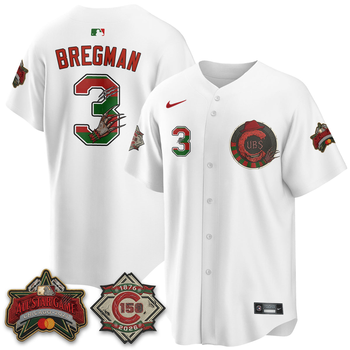 CHC A Nightmare on Wrigley Field Edition Vapor Jersey - Stitched