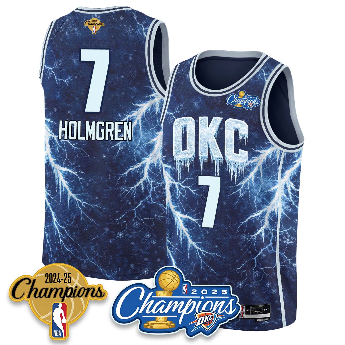 OKC 2026 Xmas Game Night Vapor Jersey - Printed