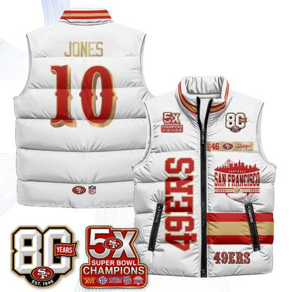 SF Faithful to The Bay Puffer Vest - Printed