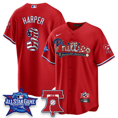 PHI 2026 Independence Day USA Vapor Limited Blue Jersey - Stitched