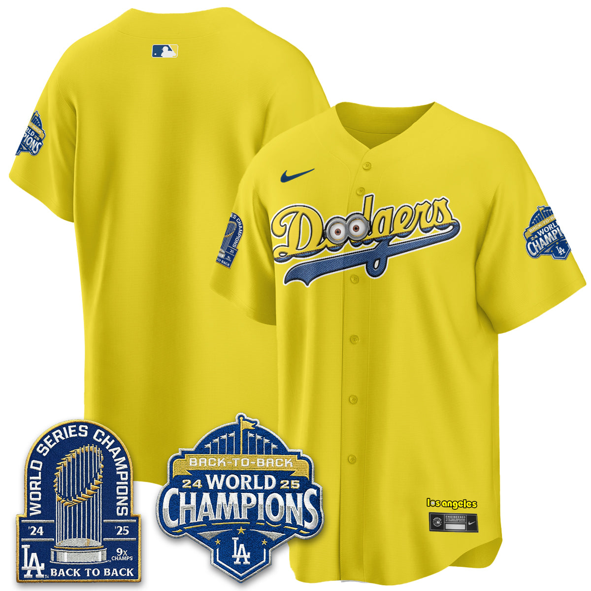 Los Angeles Dodgers x Yellow Capsules Vapor Jersey - Stitched