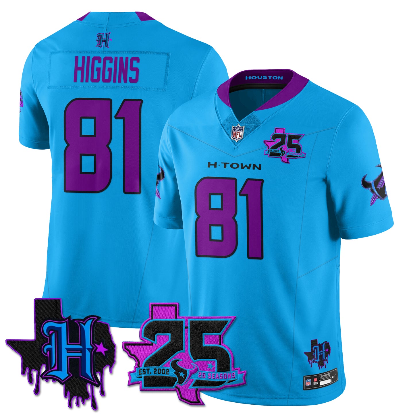 HOU 25th Seasons in 2026 DJ Screw Vapor Limited Jersey - All Stitched
