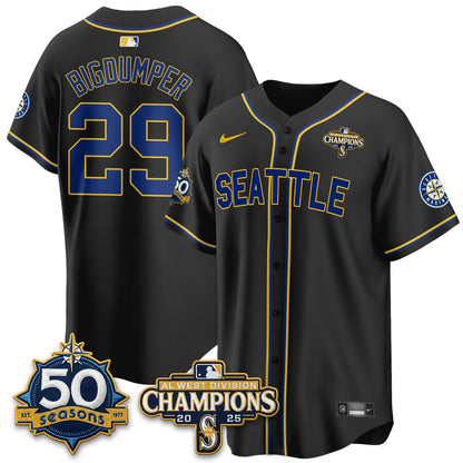 SEA 50th Anniversary Black Out Style Vapor Premier Limited Jersey - All Stitched