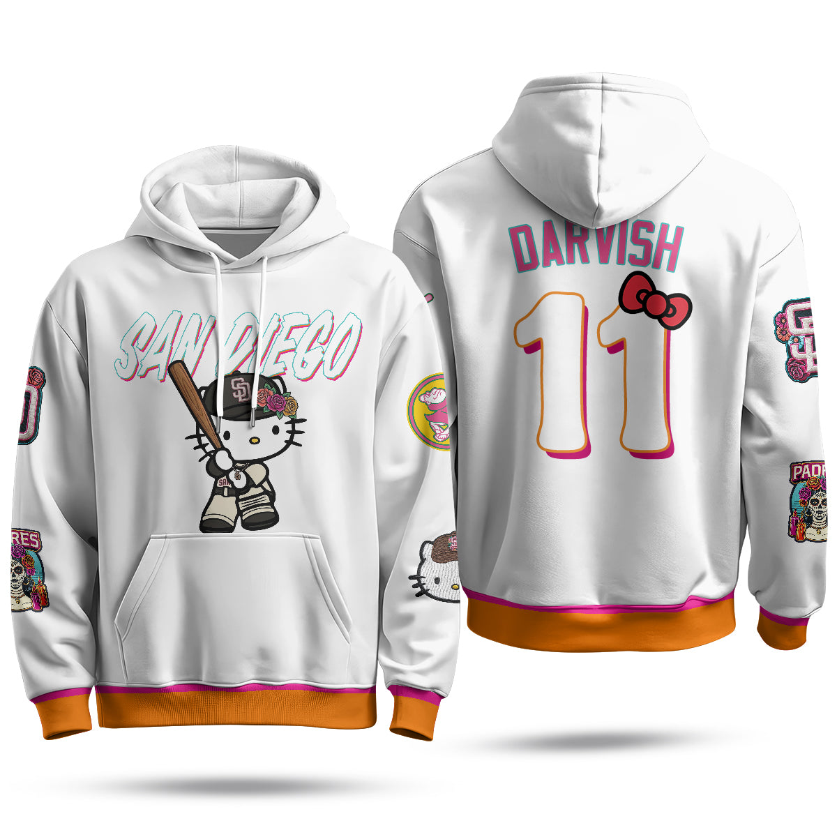 SD x Meow KT Fleece Hoodie - Printed