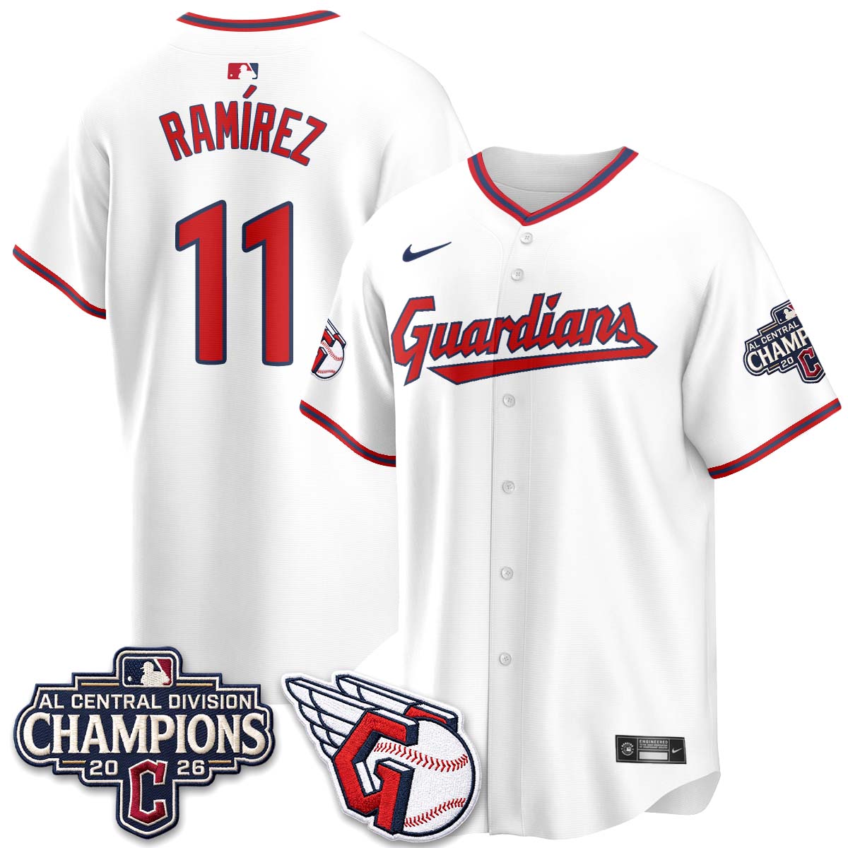 CLE 2026 AL Central Champs Vapor Jersey - Stitched