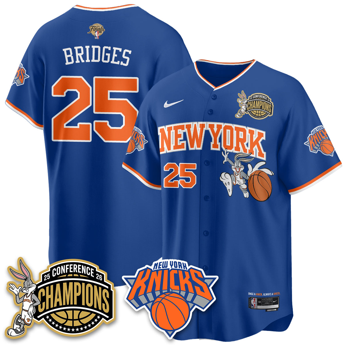 New York Knicks 2026 NBA Finals x Bunny Vapor Jersey V2- Stitched