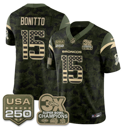 Denver Broncos 2026 Salute to Service Edition Vapor Jersey - Stitched