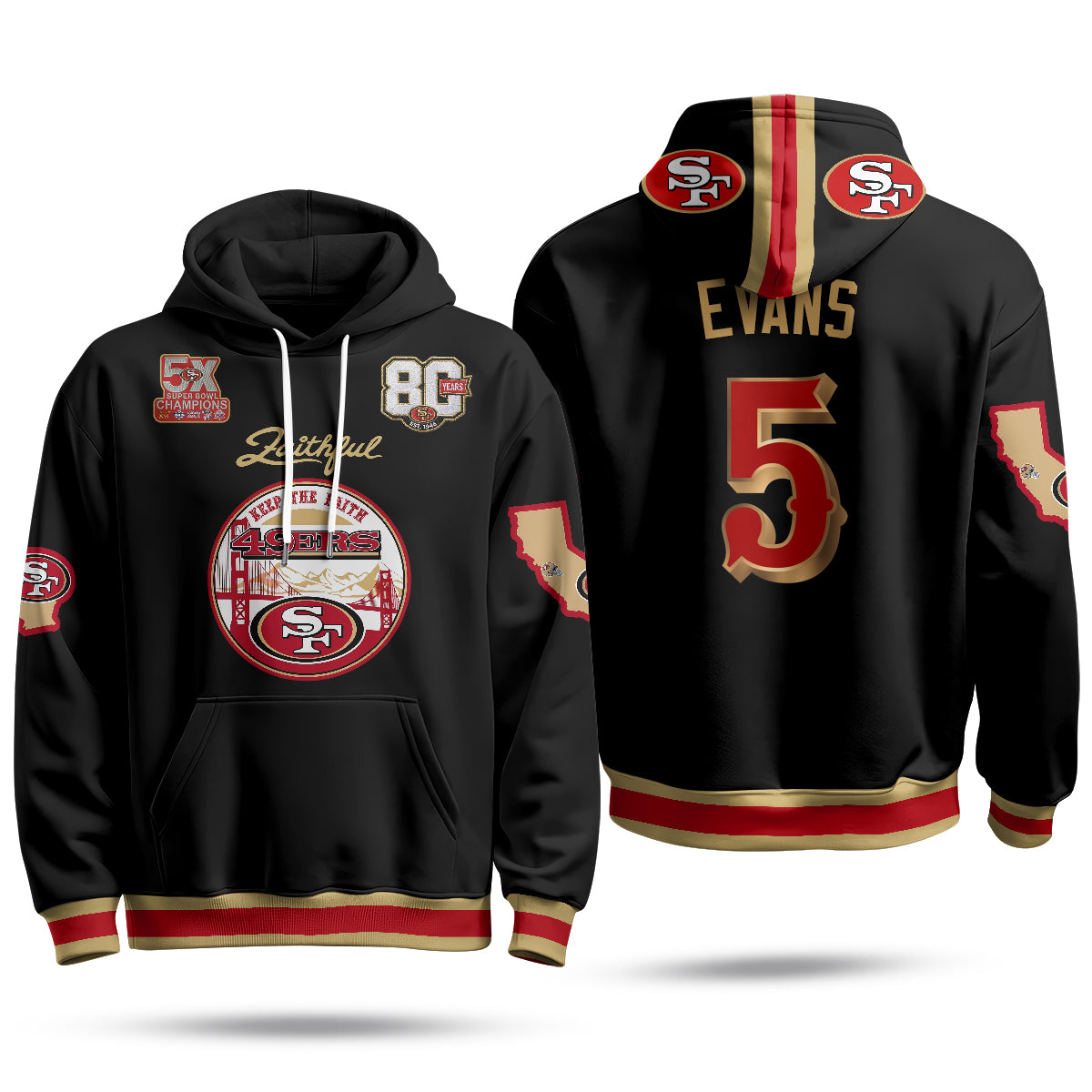 SF Faithful to The Bay Hoodie - Stitched