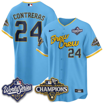 MIL W.S 26 & 2026 NL Champions Navy Jersey - Stitched