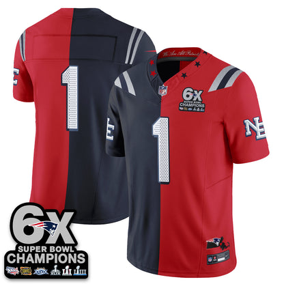 New England Patriots Rivalries Split Edition Vapor Jersey - Stitched