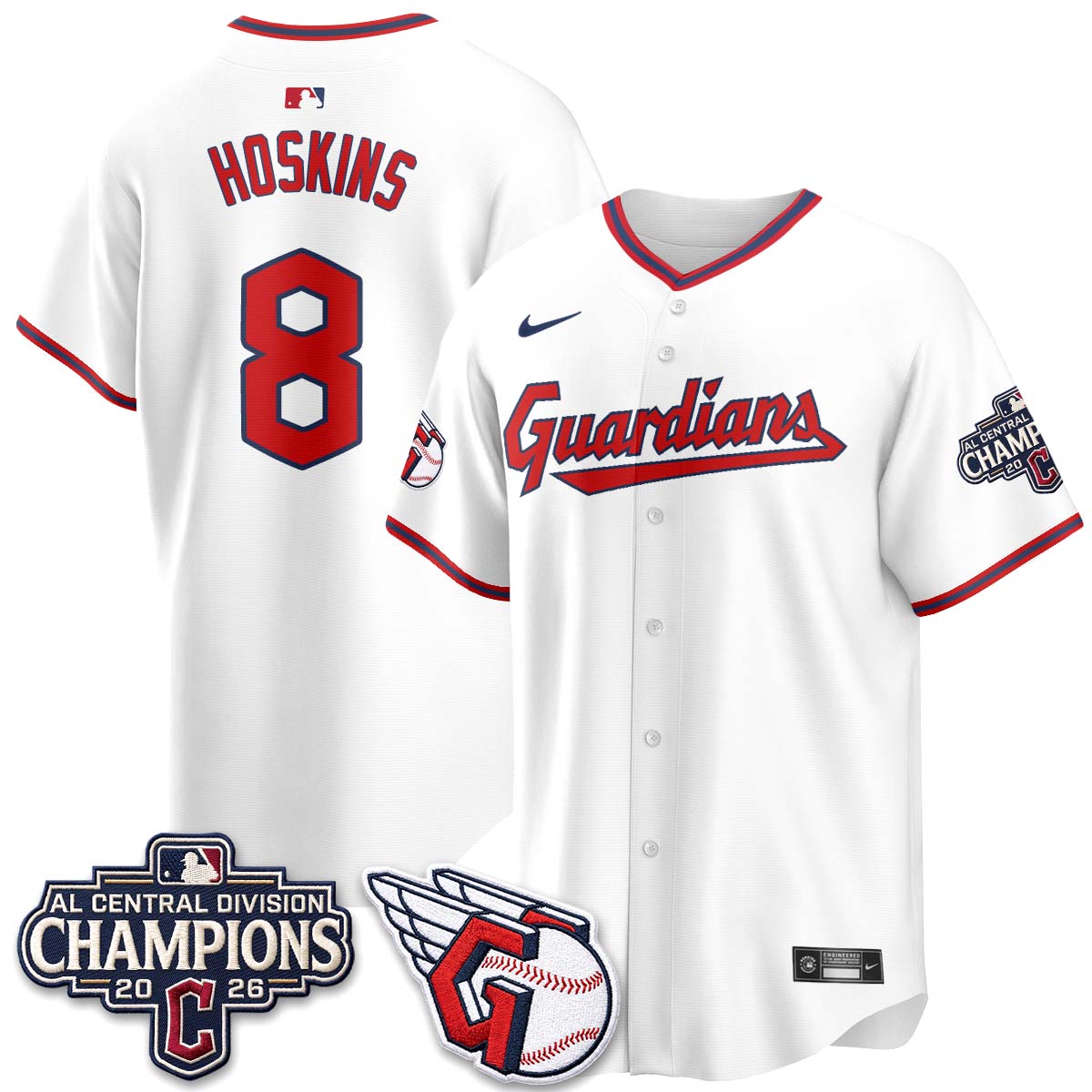 CLE 2026 AL Central Champs Vapor Jersey - Stitched