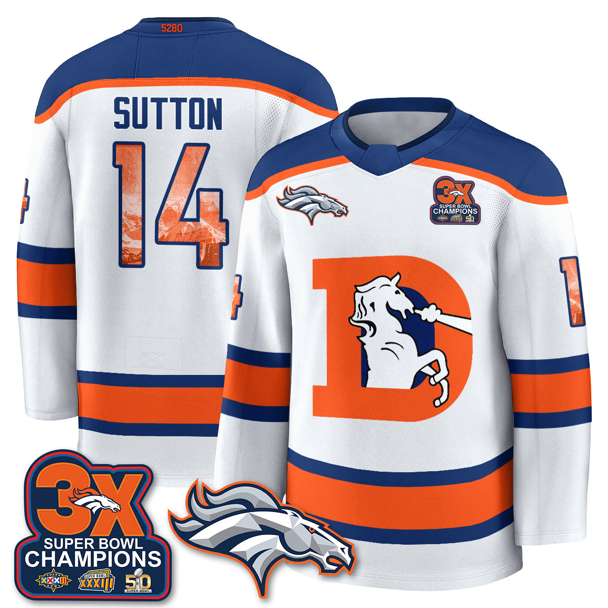 DEN Fan Gear Edition Hockey Jersey - Stitched