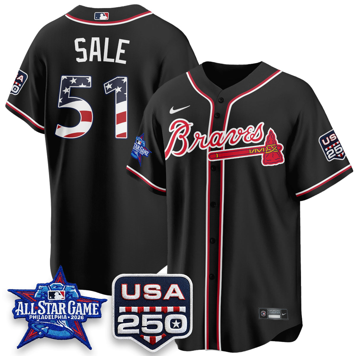 Atlanta Braves 2026 All Star Game Vapor Jersey- Stitched