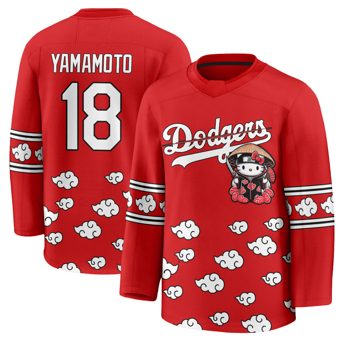 Los Angeles Dodgers Akatsuki Edition Vapor Hockey Jersey - Stitched