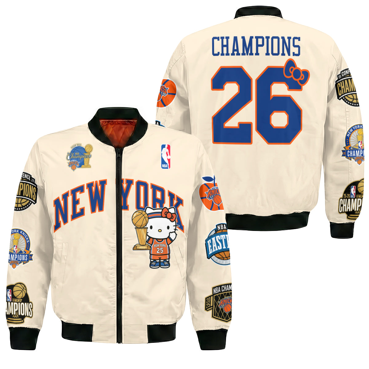 NYK 2026 NBA Finals Champions Limited Edition Bomber Jacket V3- Printed