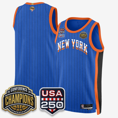 New York Knicks 2026 NBA Eastern Conference Champions City Edition Jersey V2- Stitched