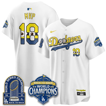 Los Angeles Dodgers x Yellow Capsules Vapor Jersey - Stitched