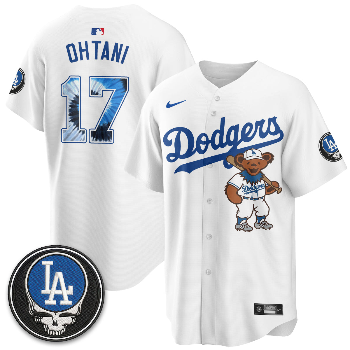 Los Angeles Dodgers x Grateful Dead Edition Vapor Jersey - Stitched