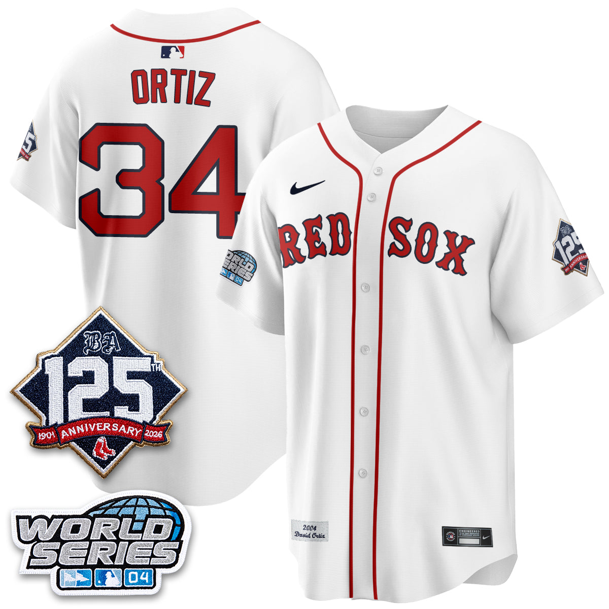 Boston Red Sox Throwback 2004 Vapor Jersey - Stitched