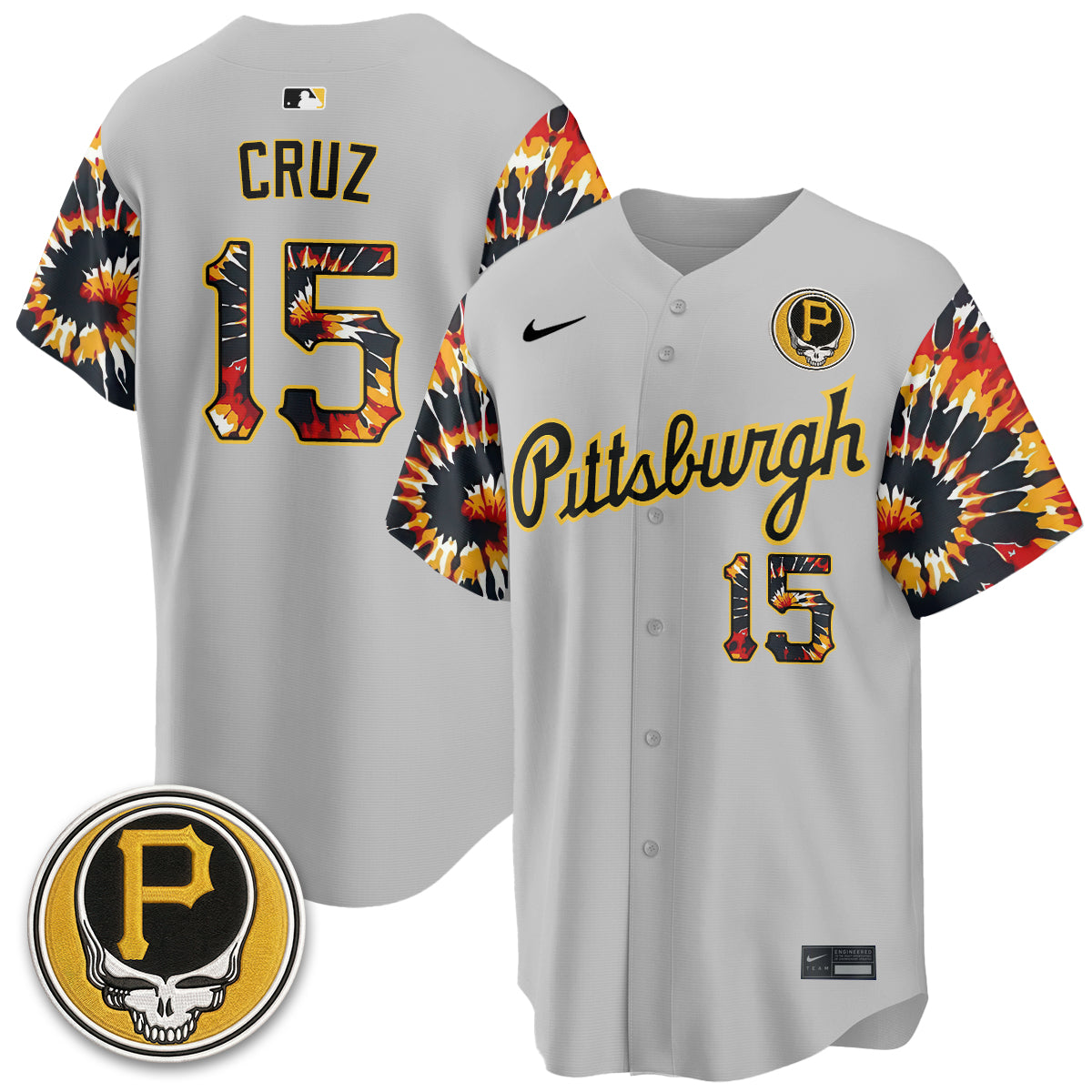 Pittsburgh Pirates x Grateful Dead Vapor Limited Jersey - Stitched
