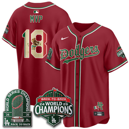 Los Angeles Dodgers x Mexico Style Vapor Jersey - Stitched