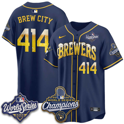 MIL "Pitcher & Pint" 2026 WS Champions Jersey - Stitched (#9) (2)