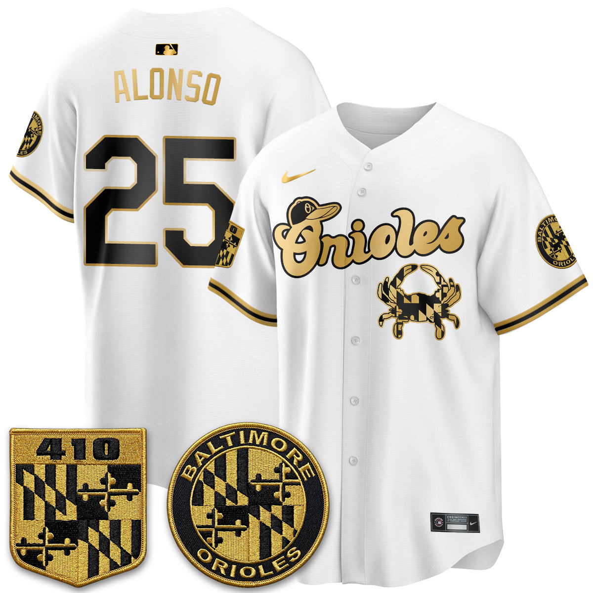 Baltimore Orioles Maryland Flag Vapor Limited Jersey - Stitched