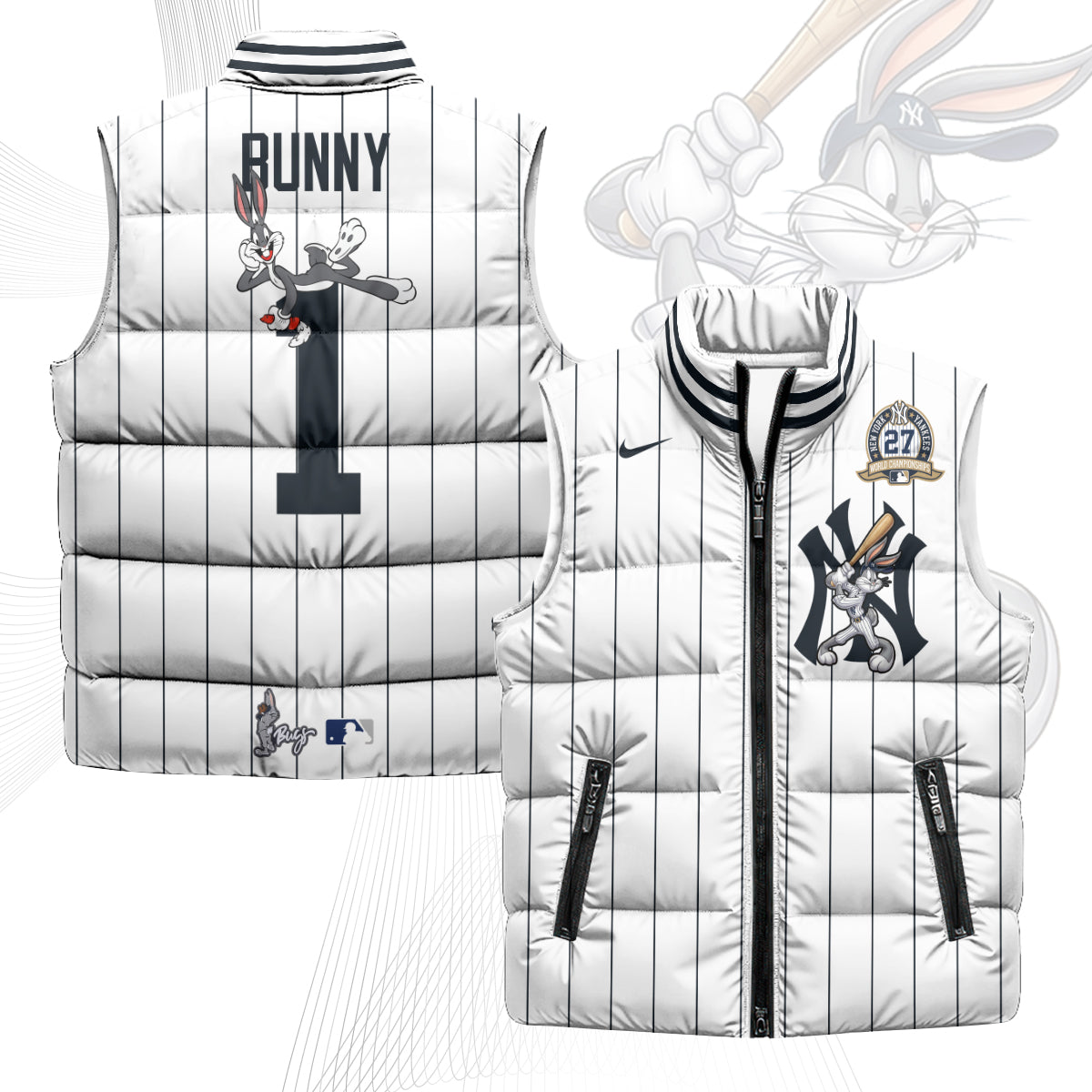 New York Yankees Edition Unisex Puffer Vest - Printed